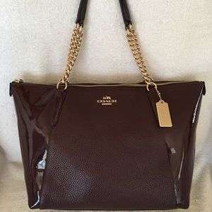 Coach Ava Pebble Leather Large Tote Purse